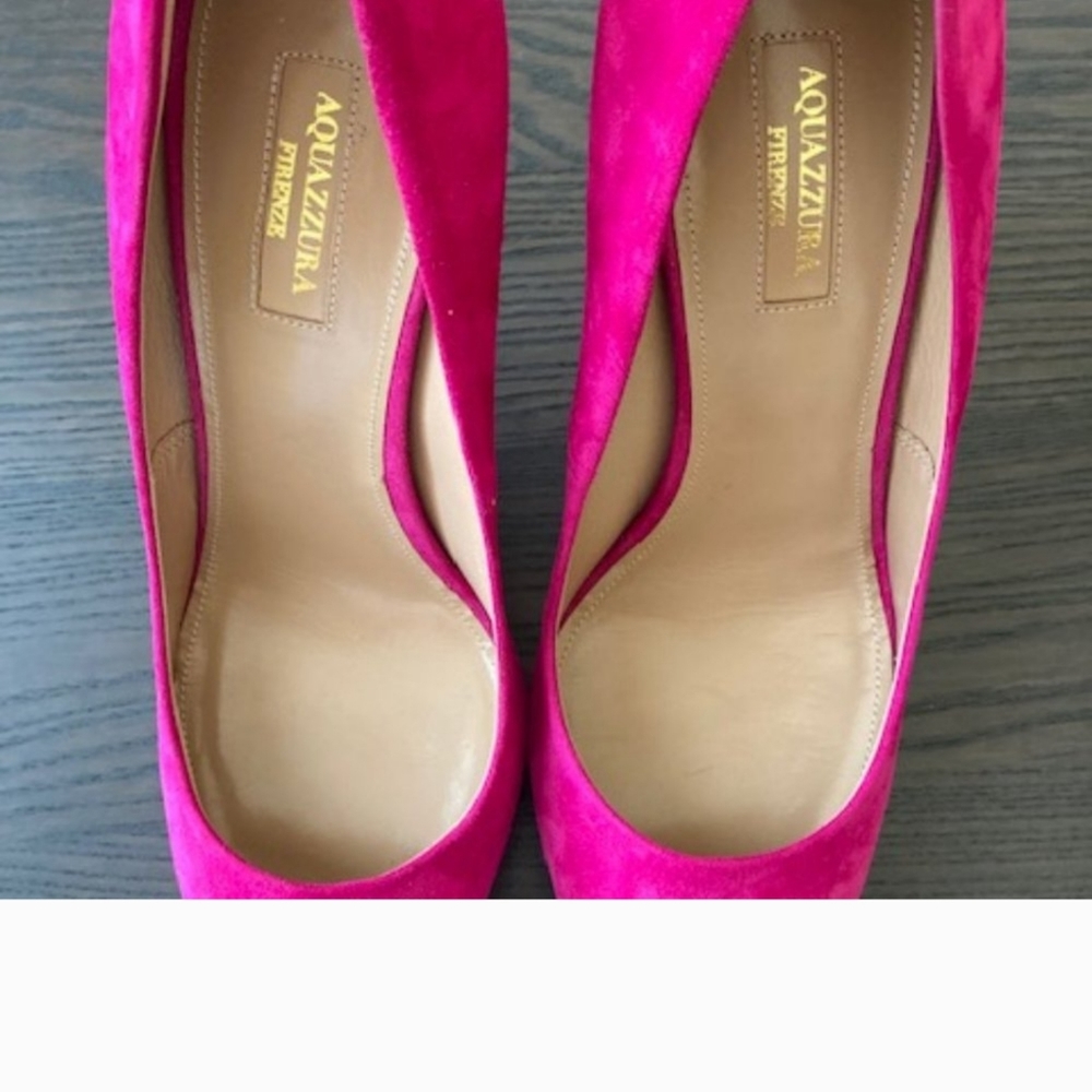 Aquazzura Simply Irresistible Suede Heels Sz 41 NO BOX - Picture 3 of 5